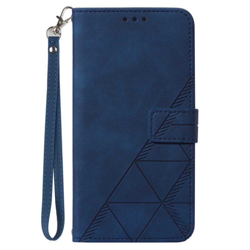 Folio Cover Xiaomi Redmi Note 12 5G Triangoli Di Cinturino