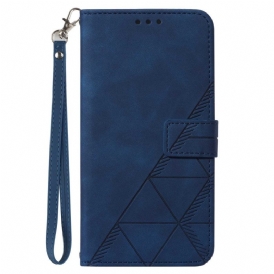 Folio Cover Xiaomi Redmi Note 12 5G Triangoli Di Cinturino