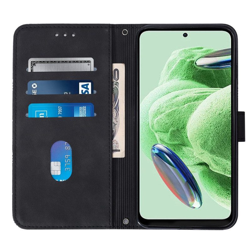 Folio Cover Xiaomi Redmi Note 12 5G Triangoli Di Cinturino