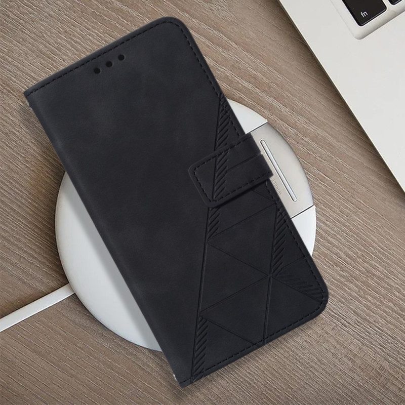 Folio Cover Xiaomi Redmi Note 12 5G Triangoli Di Cinturino