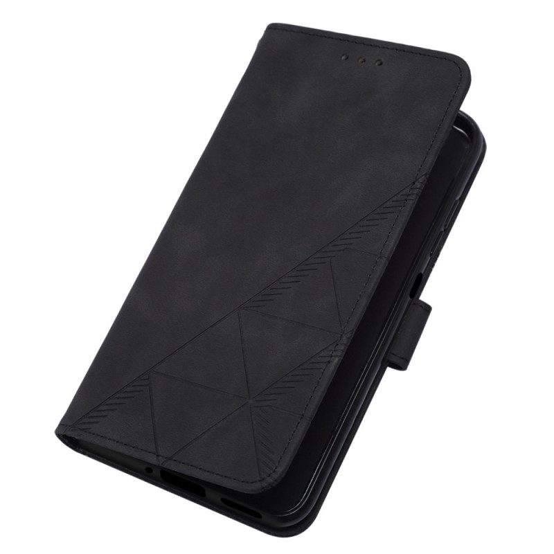 Folio Cover Xiaomi Redmi Note 12 5G Triangoli Di Cinturino