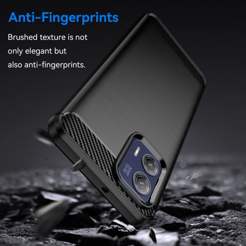 Cover Moto G73 5G Fibra Di Carbonio Spazzolata