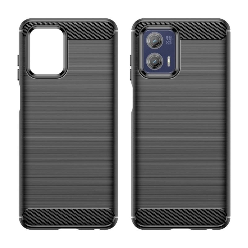 Cover Moto G73 5G Fibra Di Carbonio Spazzolata