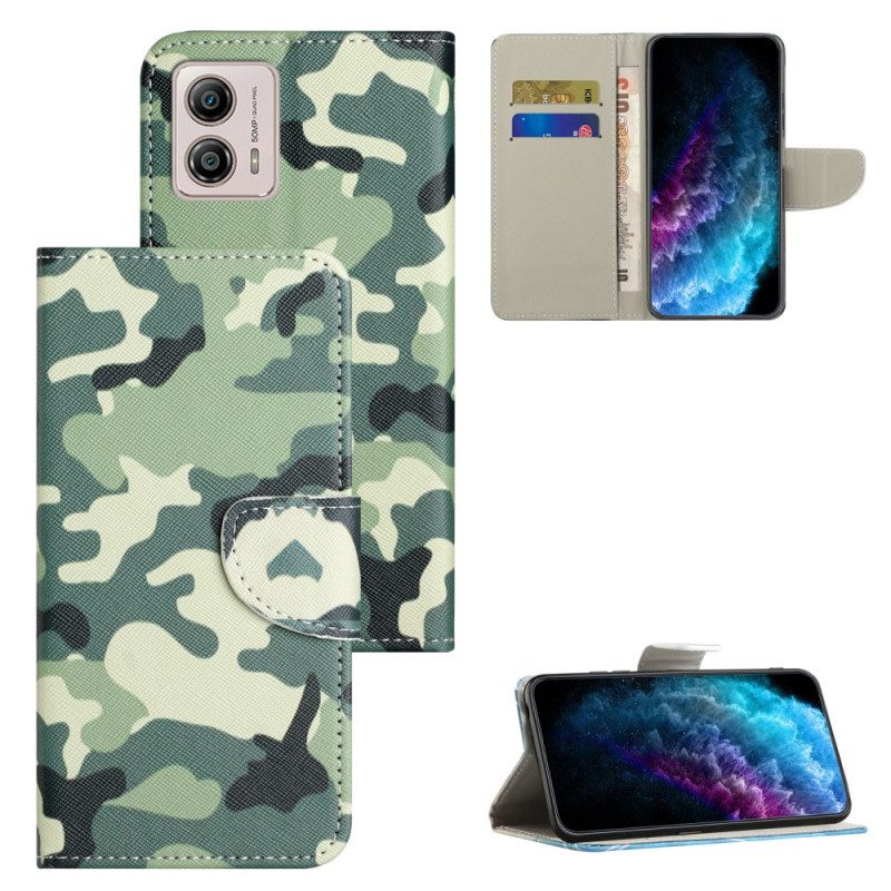 Custodia in pelle Moto G73 5G Camuffare