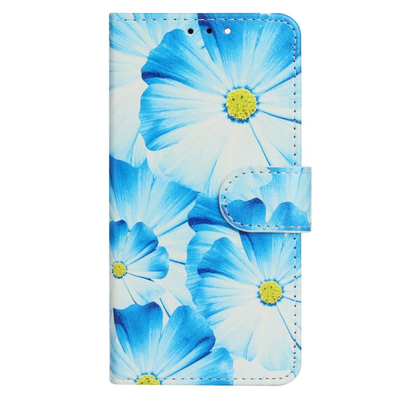 Custodia in pelle Moto G73 5G Fiori Intensi