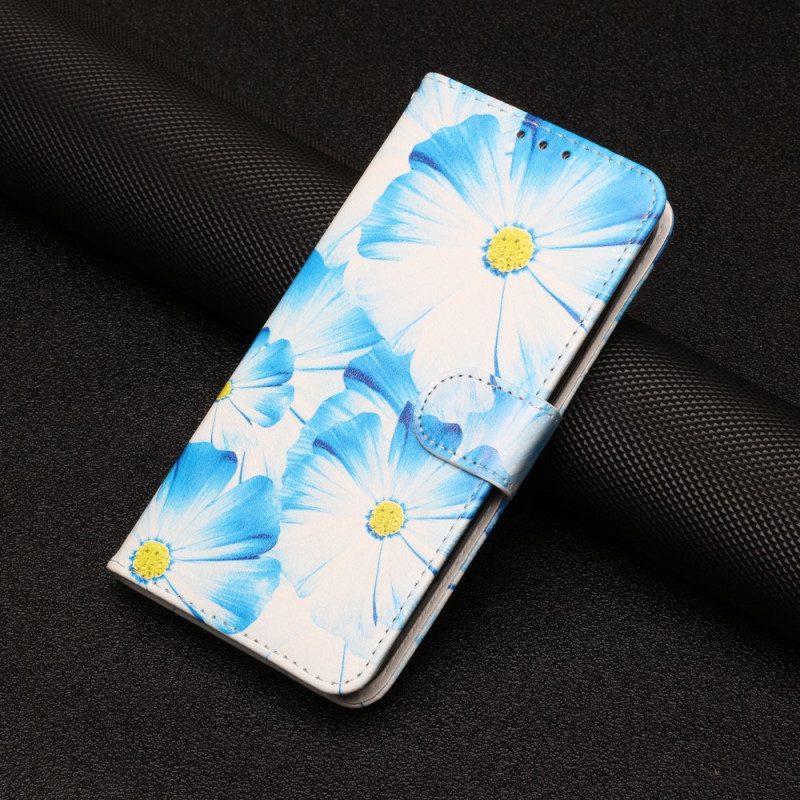 Custodia in pelle Moto G73 5G Fiori Intensi