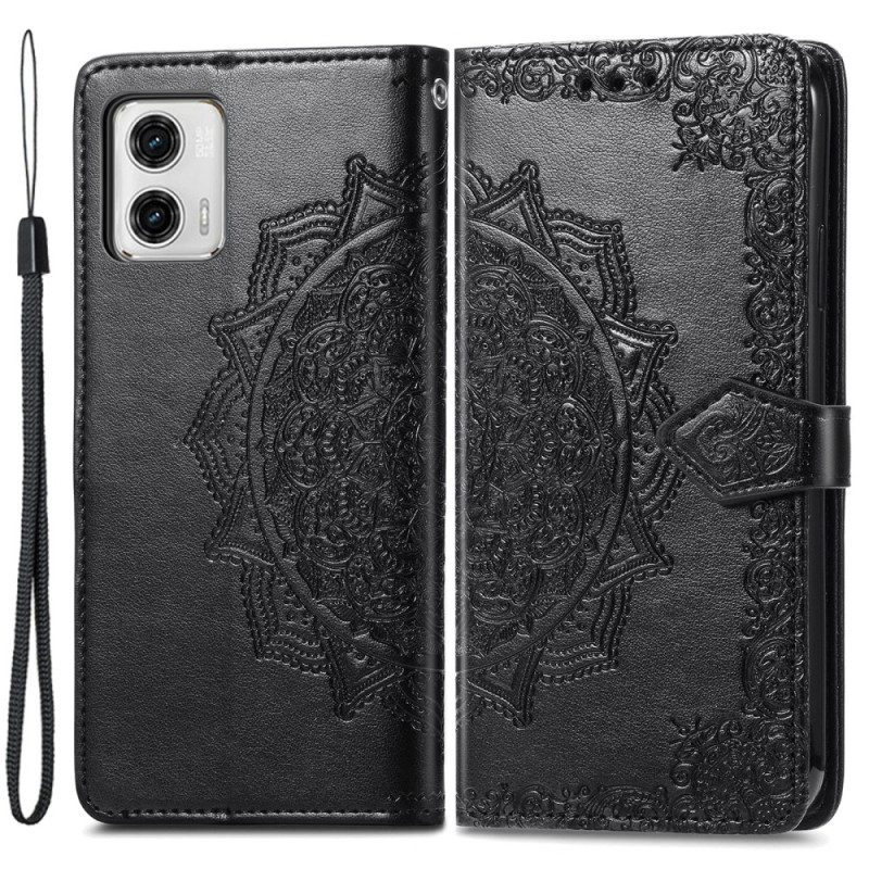 Custodia in pelle Moto G73 5G Mandala