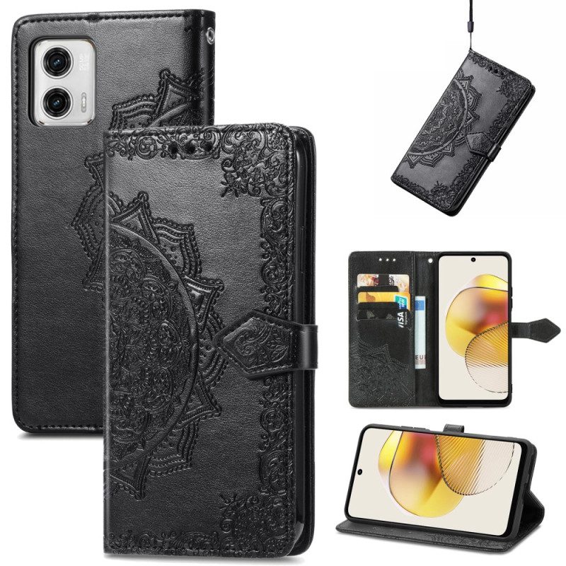 Custodia in pelle Moto G73 5G Mandala