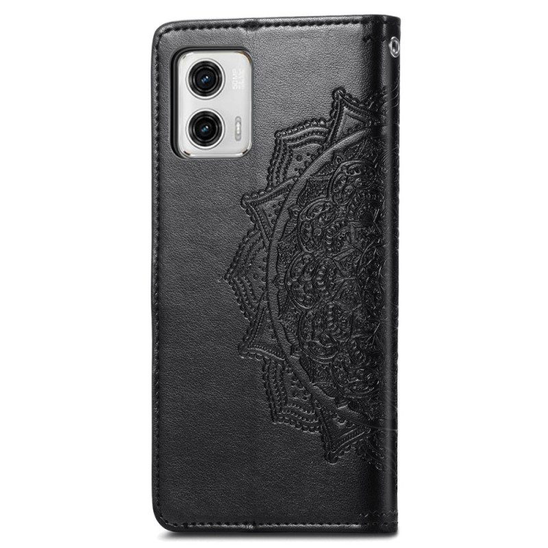 Custodia in pelle Moto G73 5G Mandala