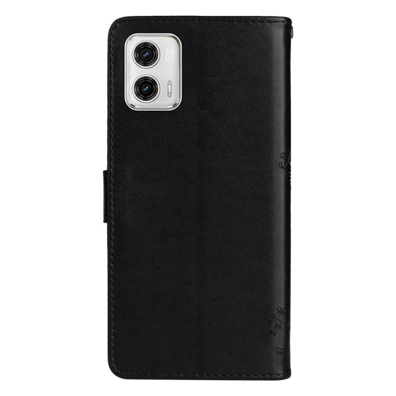 Folio Cover Moto G73 5G Albero E Gatto Strappy