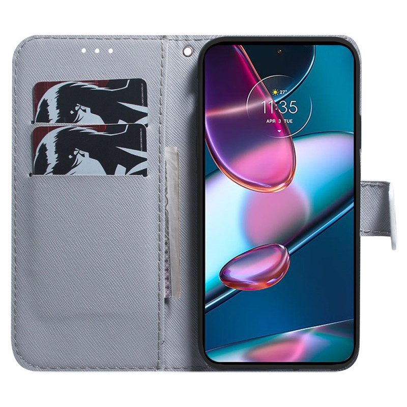 Folio Cover Moto G73 5G Carlino Con Cordino