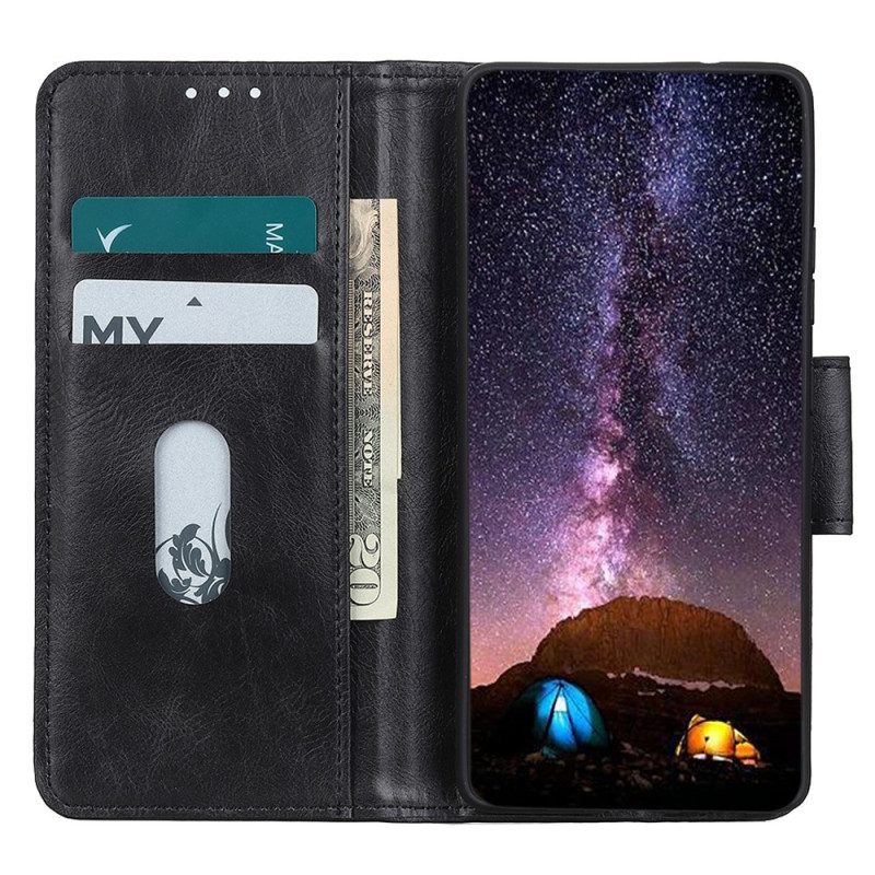 Folio Cover Moto G73 5G Chiusura In Pelle Stile Reversibile