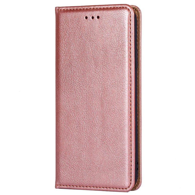 Folio Cover Moto G73 5G Custodia in pelle Cuciture In Ecopelle