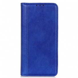 Folio Cover Moto G73 5G Custodia in pelle Elegante Pelle Crosta