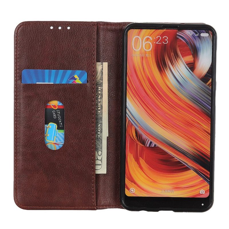 Folio Cover Moto G73 5G Custodia in pelle Elegante Pelle Crosta