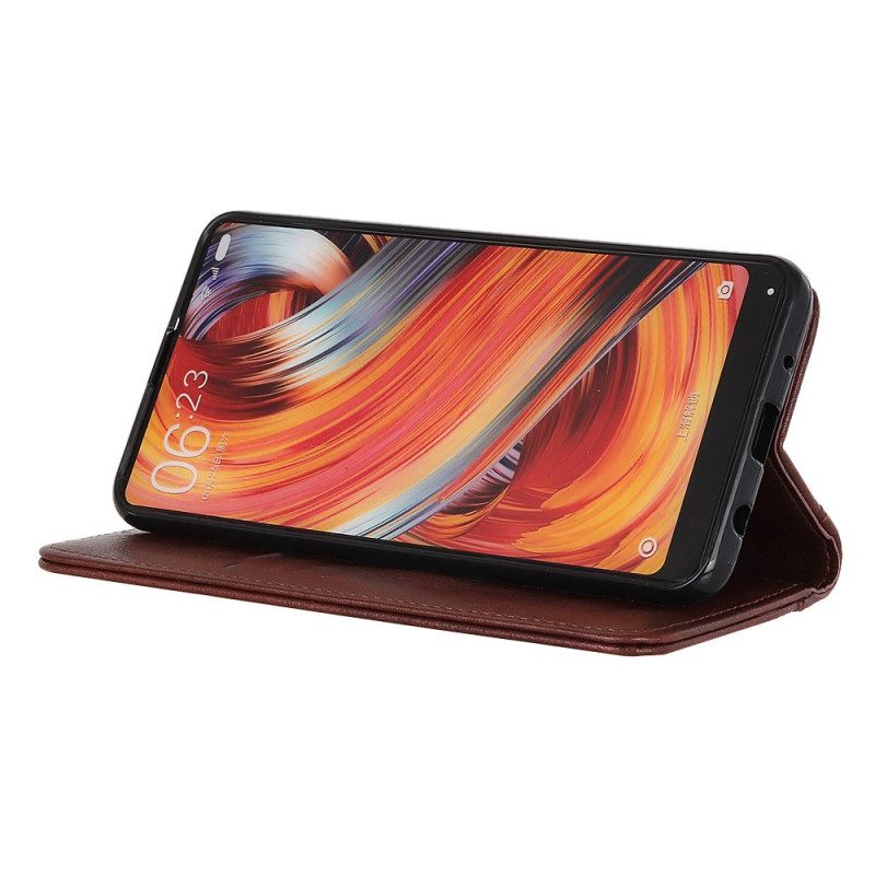 Folio Cover Moto G73 5G Custodia in pelle Elegante Pelle Crosta