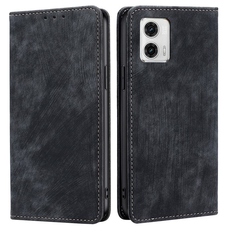 Folio Cover Moto G73 5G Custodia in pelle Retrò