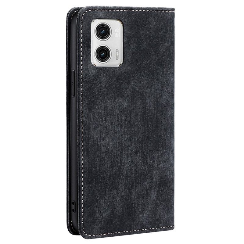 Folio Cover Moto G73 5G Custodia in pelle Retrò