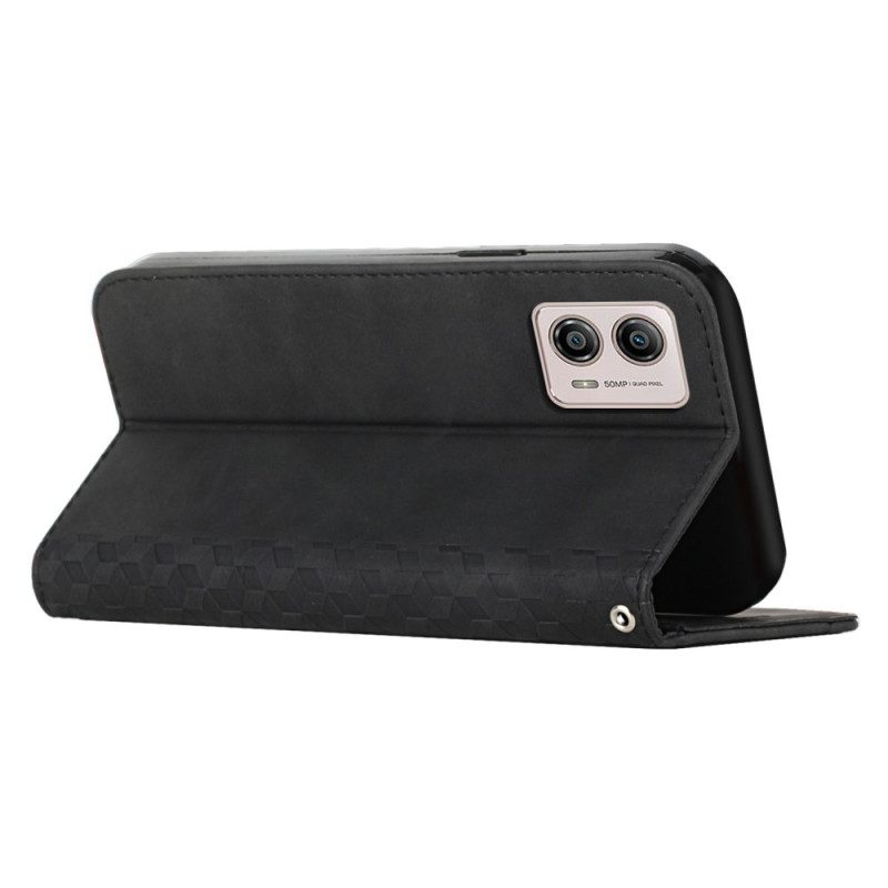 Folio Cover Moto G73 5G Custodia in pelle Stile In Pelle Con 3 Portacarte