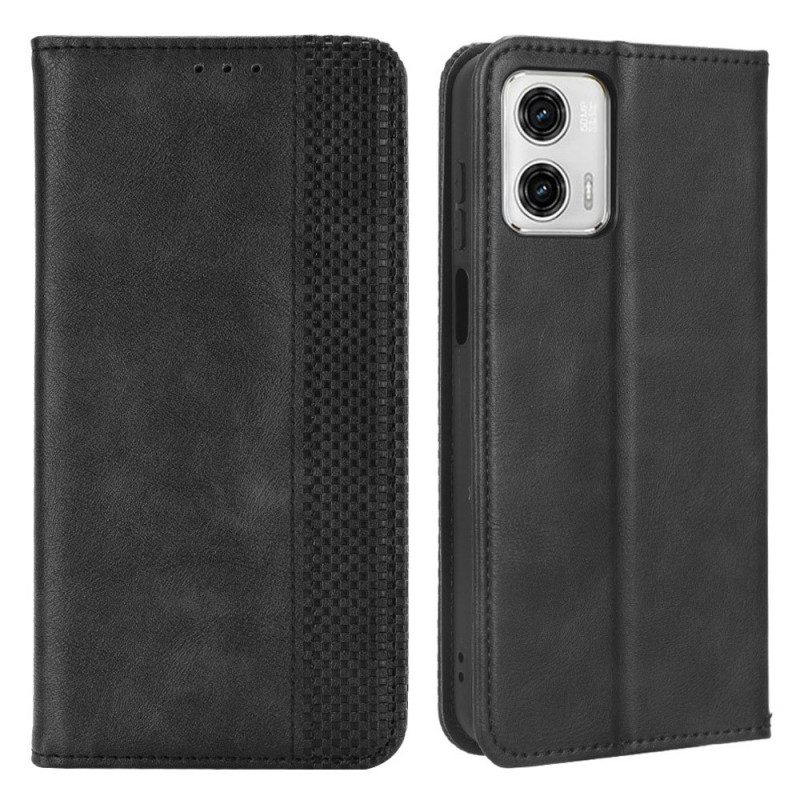 Folio Cover Moto G73 5G Custodia in pelle Stilizzato