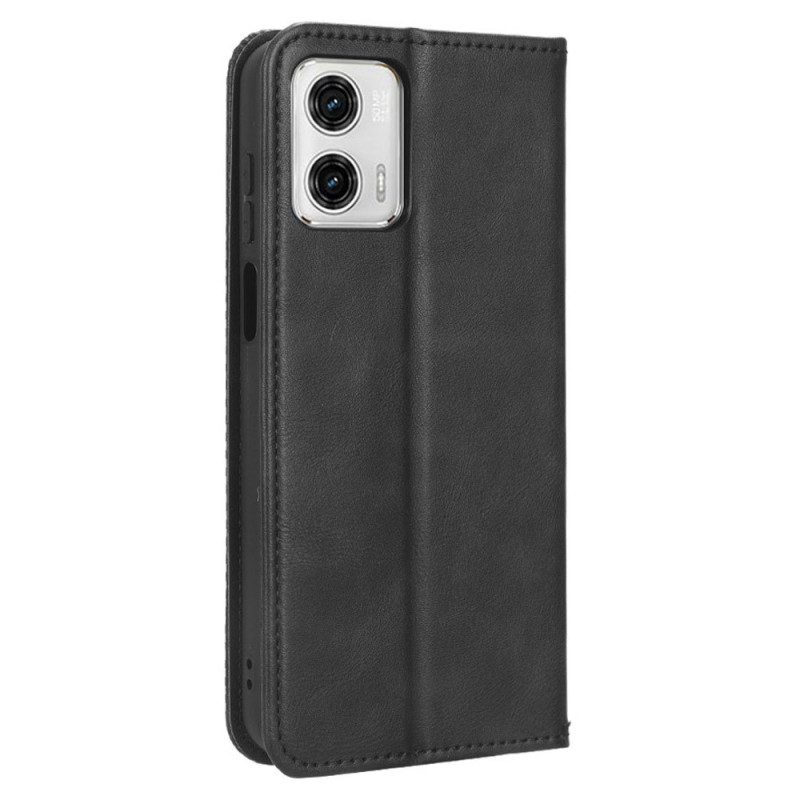 Folio Cover Moto G73 5G Custodia in pelle Stilizzato