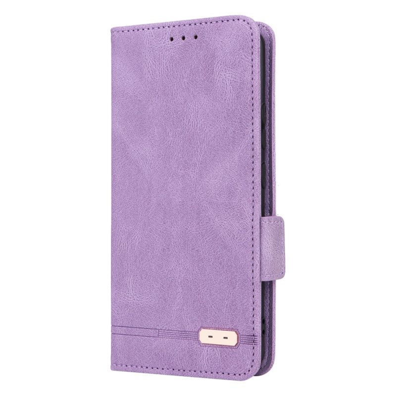 Folio Cover Moto G73 5G Custodia in pelle Struttura In Pelle