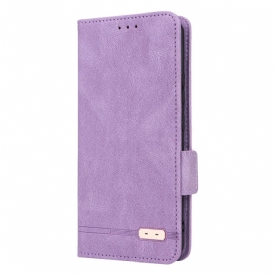 Folio Cover Moto G73 5G Custodia in pelle Struttura In Pelle