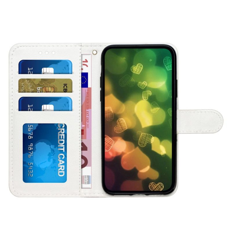 Folio Cover Moto G73 5G Griglia A Strisce Colorate