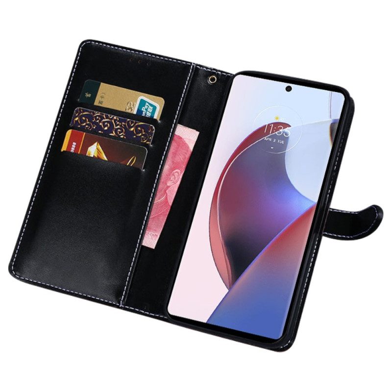 Folio Cover Moto G73 5G Idewei Coccodrillo