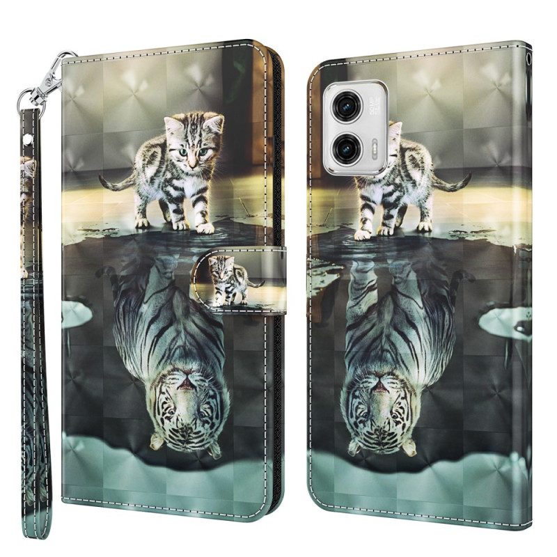 Folio Cover Moto G73 5G Sogno Di Gattino Strappy