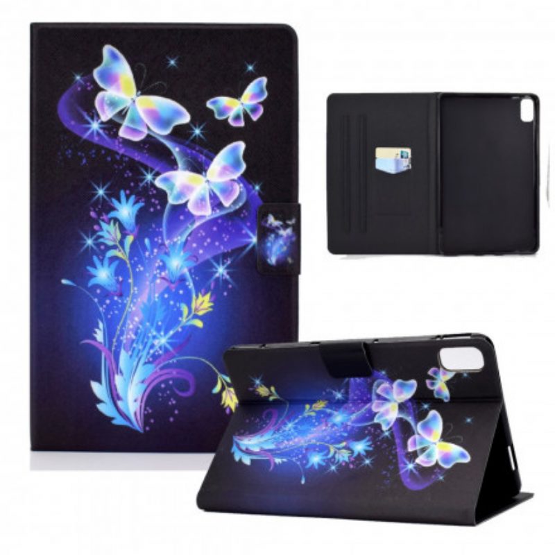 Custodia in pelle Huawei MatePad New Farfalle Magiche