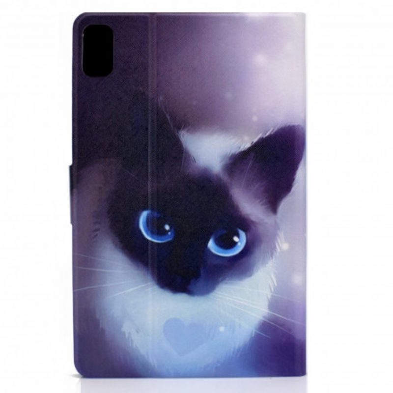 Custodia in pelle Huawei MatePad New Gatto Dagli Occhi Azzurri