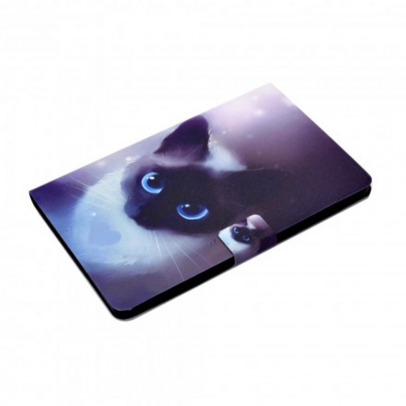 Custodia in pelle Huawei MatePad New Gatto Dagli Occhi Azzurri