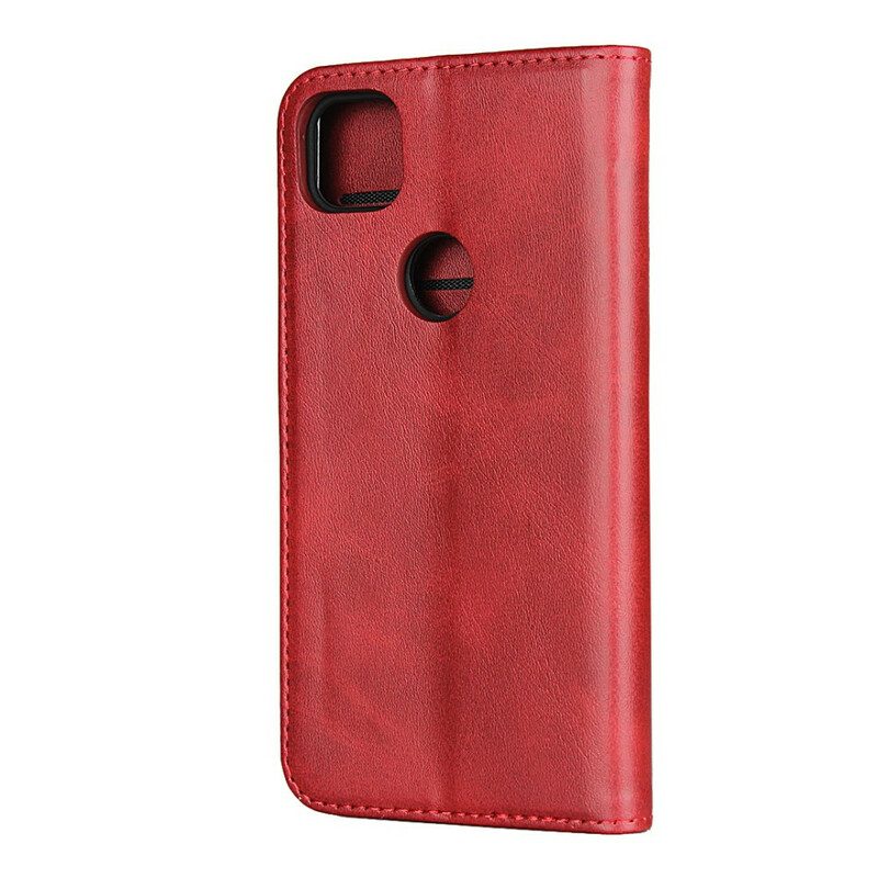 Folio Cover Google Pixel 4A Custodia in pelle Cuciture In Ecopelle Premium