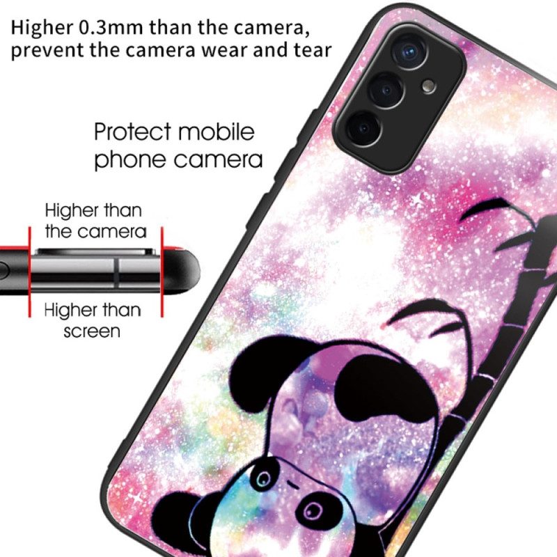 Cover Samsung Galaxy M13 Panda In Vetro Temperato