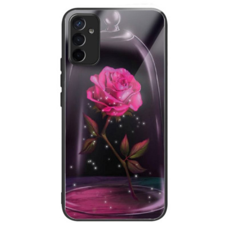 Cover Samsung Galaxy M13 Vetro Temperato Rosa Scintillante