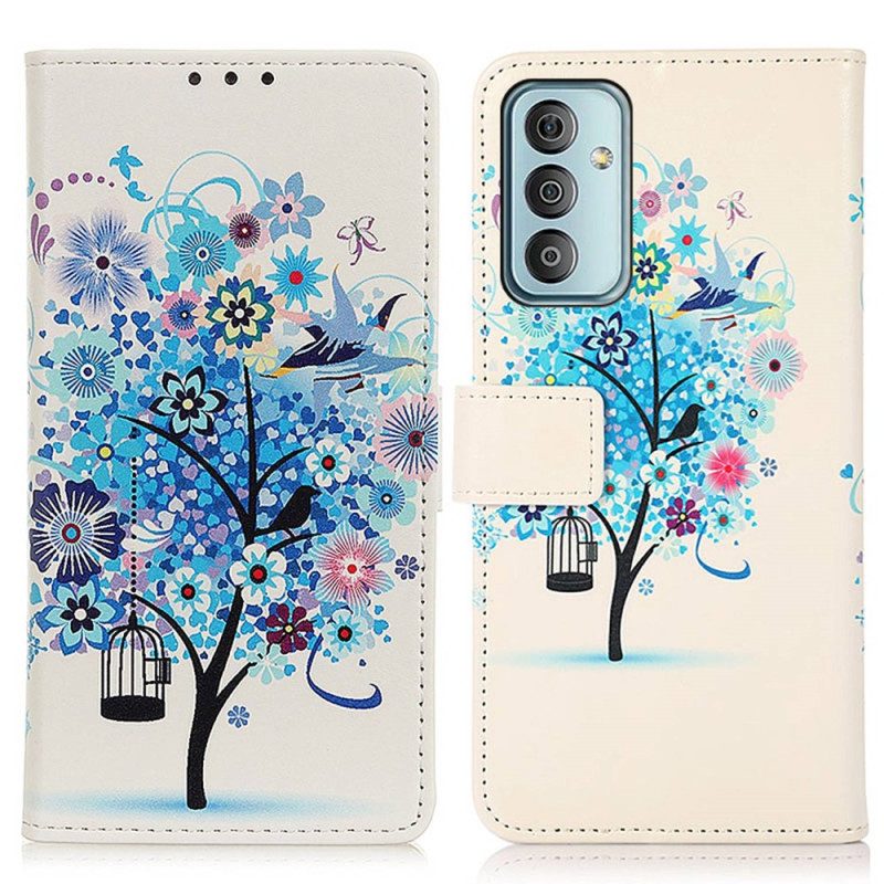 Custodia in pelle Samsung Galaxy M13 Albero In Fiore