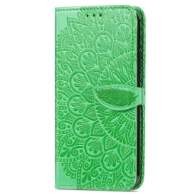 Custodia in pelle Samsung Galaxy M13 Foglie Tribali