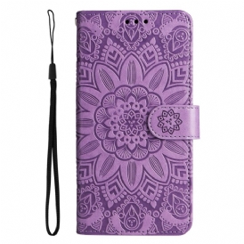 Custodia in pelle Samsung Galaxy M13 Girasole Strappy