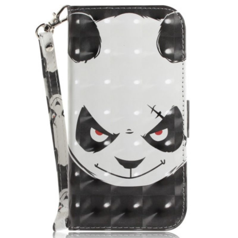 Custodia in pelle Samsung Galaxy M13 Panda Arrabbiato