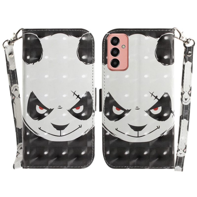 Custodia in pelle Samsung Galaxy M13 Panda Arrabbiato