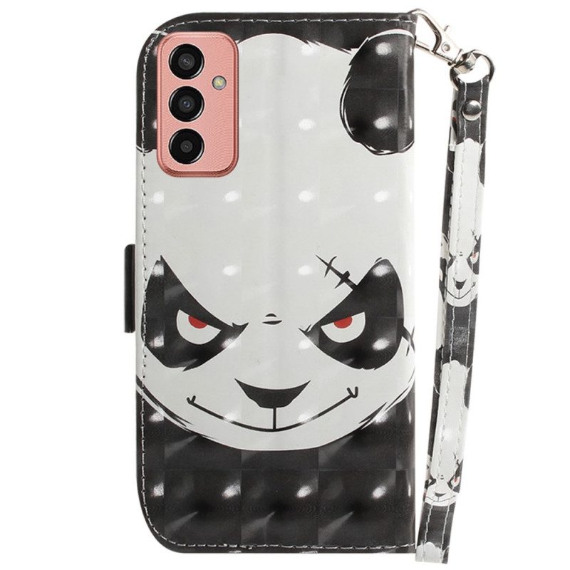 Custodia in pelle Samsung Galaxy M13 Panda Arrabbiato