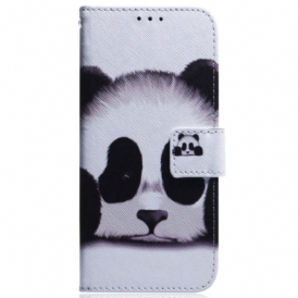 Custodia in pelle Samsung Galaxy M13 Panda Strappy