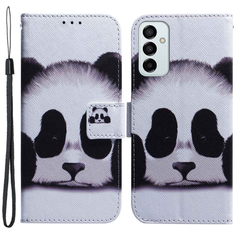 Custodia in pelle Samsung Galaxy M13 Panda Strappy