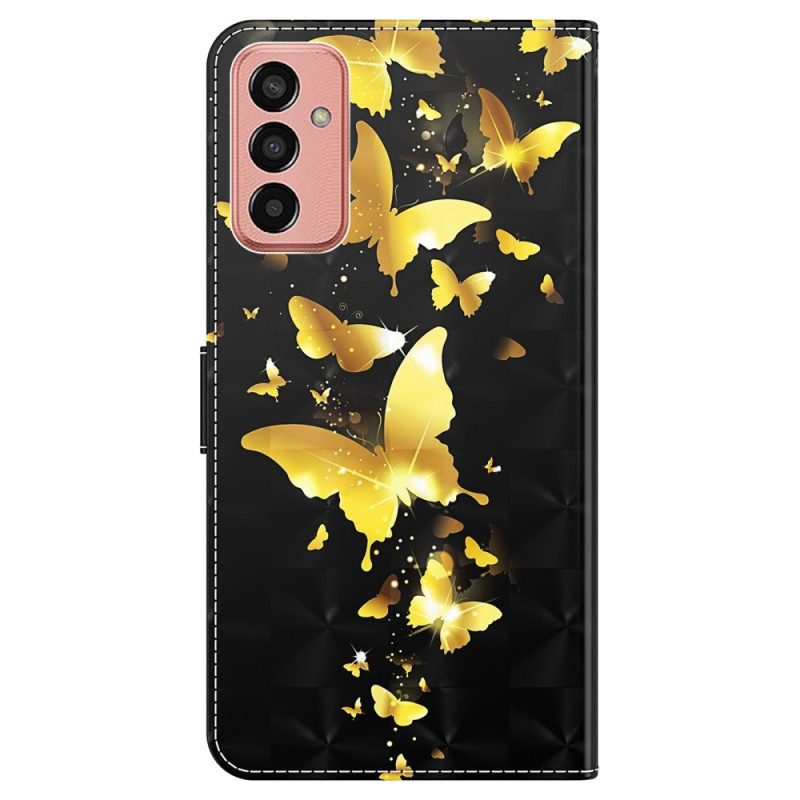 Custodia in pelle Samsung Galaxy M13 Perizoma Farfalle