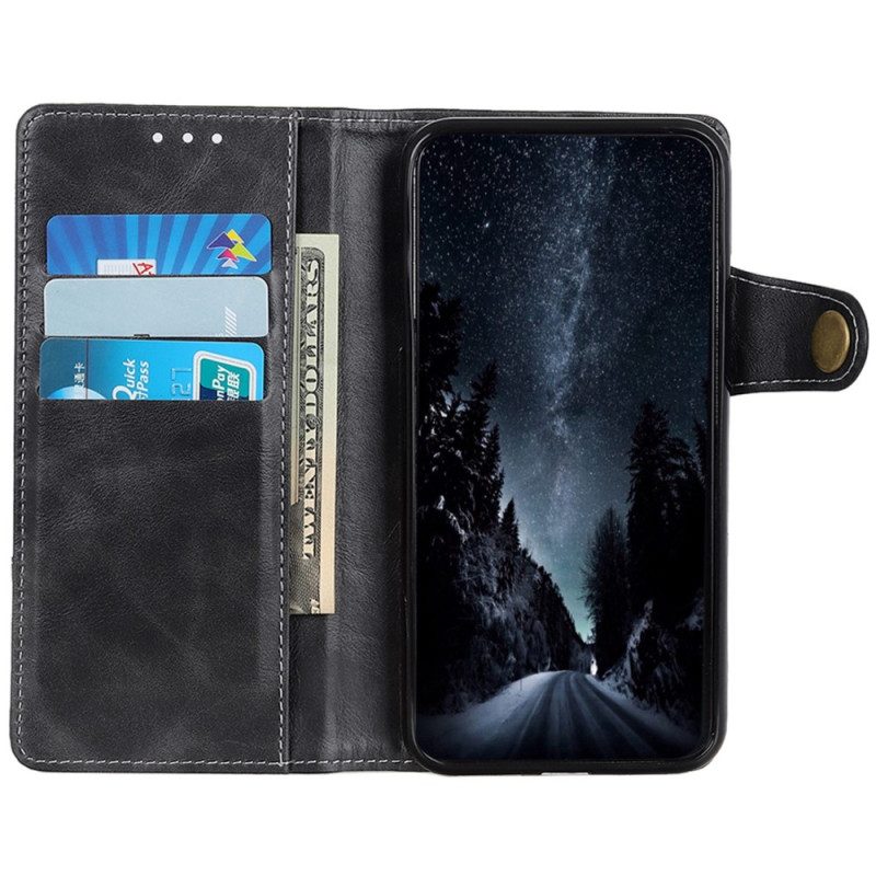 Custodia in pelle Samsung Galaxy M13 Pulsante Artistico