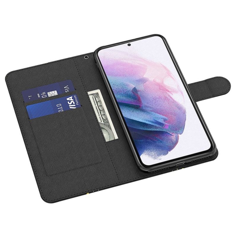 Folio Cover Samsung Galaxy M13 Astrazione Con Cordino