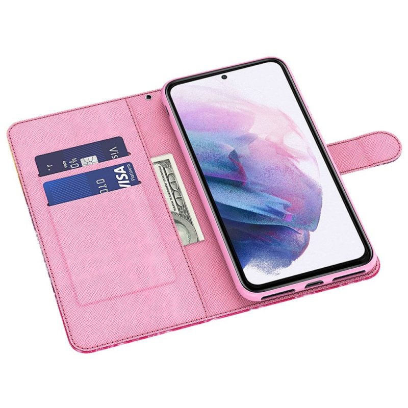 Folio Cover Samsung Galaxy M13 Astrazione Con Cordino