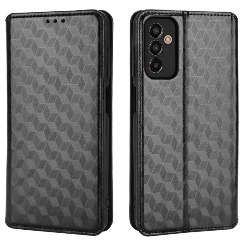 Folio Cover Samsung Galaxy M13 Custodia in pelle Cubi 3d