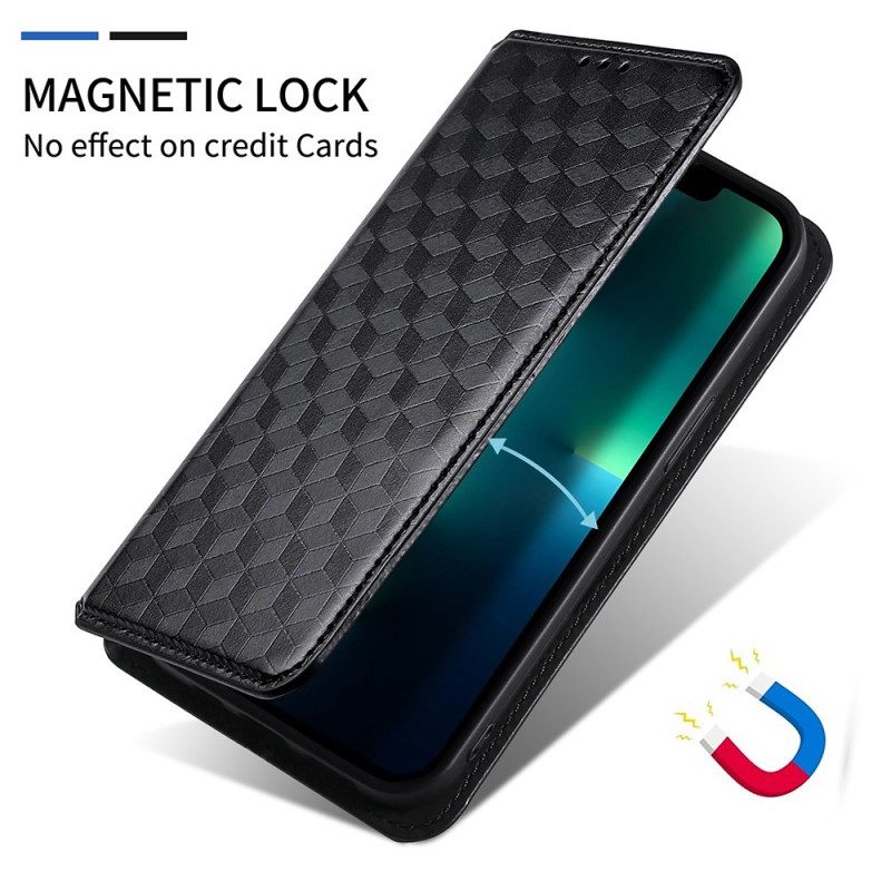 Folio Cover Samsung Galaxy M13 Custodia in pelle Cubi 3d